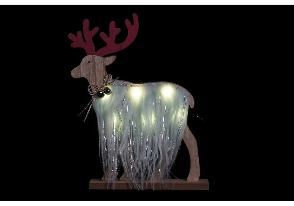 Χριστουγεννιάτικο Στολίδι DKD Home Decor πολυεστέρας MDF Τάρανδος (23 x 5 x 16 cm) (4 Μονάδες)