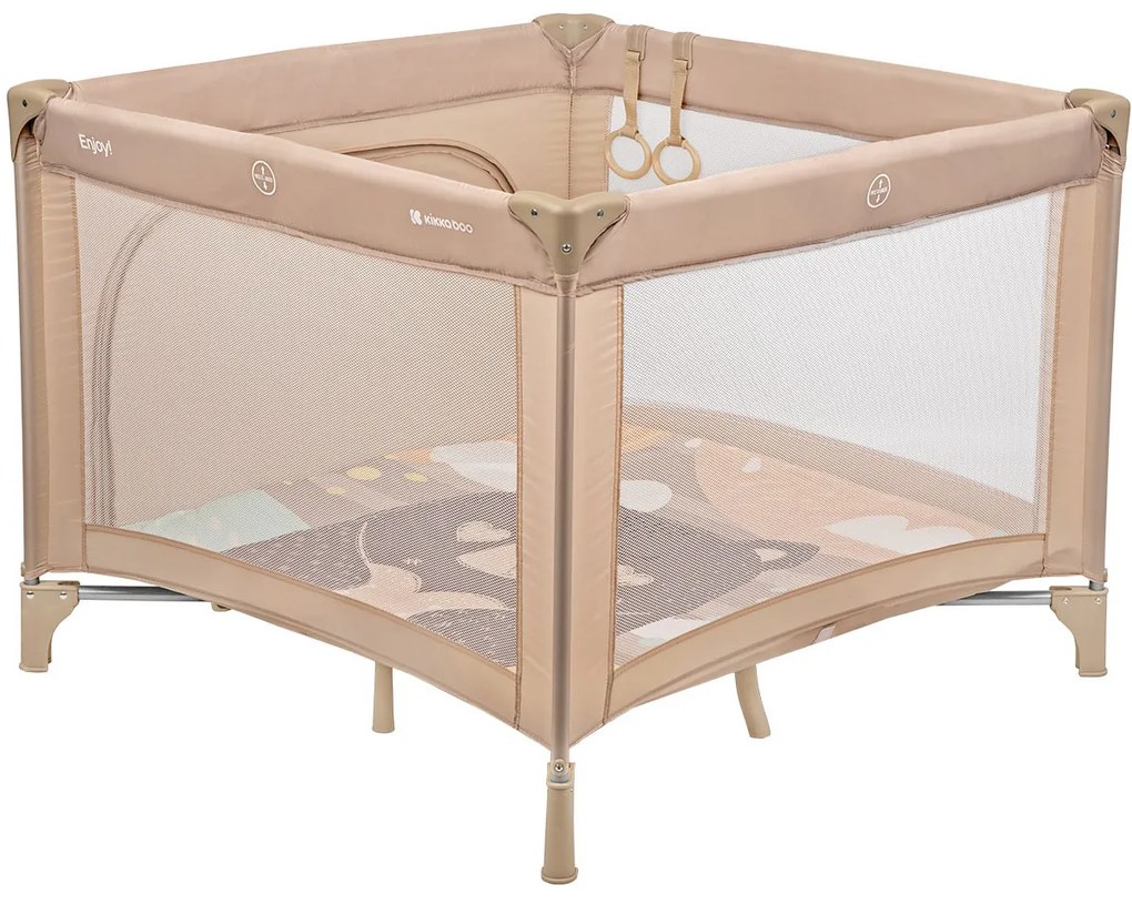 Παρκοκρέβατο (6-36 Μηνών/Έως 15kg) Kikka Boo Enjoy Beige Bear 2023