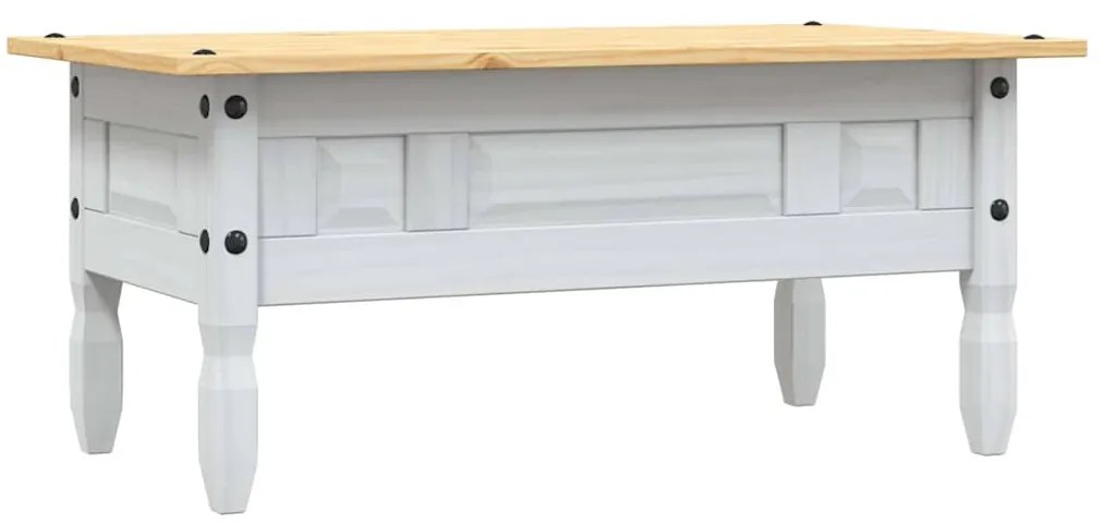 vidaXL Τραπέζι Σαλονιού Μεξικ. Στιλ Corona Λευκό 100x55x44 εκ. Πεύκο