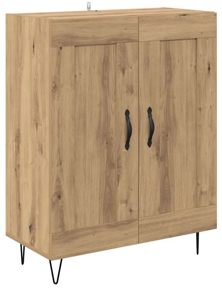 vidaXL Highboard 2 pcs Artisan Oak Μηχανική ξυλεία και γυαλί