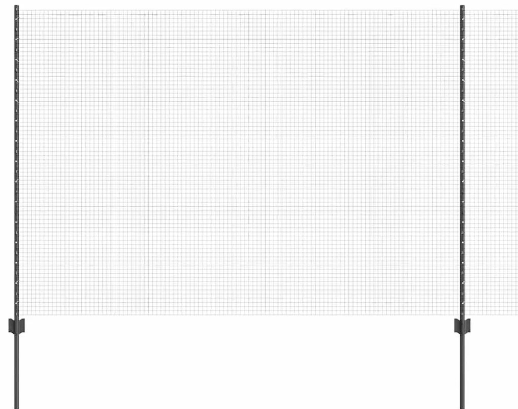 vidaXL Σετ Φράχτη Γκρι 150x2500 εκ. Μέταλλο
