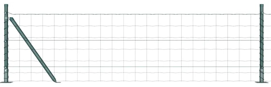 vidaXL Φράχτης με Στήλες. Πράσινο 0.4 x 10 μ Ατσάλι
