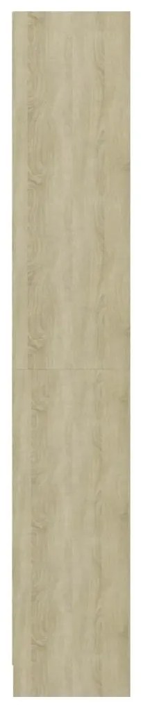 Βιβλιοθήκη με 4 Ράφια Sonoma Δρυς 40x24x142 εκ. Επεξ. Ξύλο - Καφέ