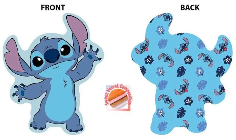 Μαξιλάρι Διακοσμητικό Παιδικό 3D (Με Γέμιση) Disney Home Stitch 680 20cm Sky Blue DimCol 20cm Velboa