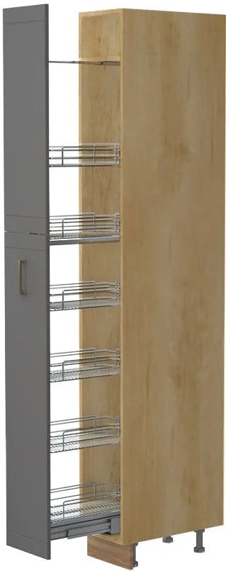 Επιδαπέδιο ντουλάπι ψηλό Tahoma K23-30-1KZ-Δρυς - Γραφίτης