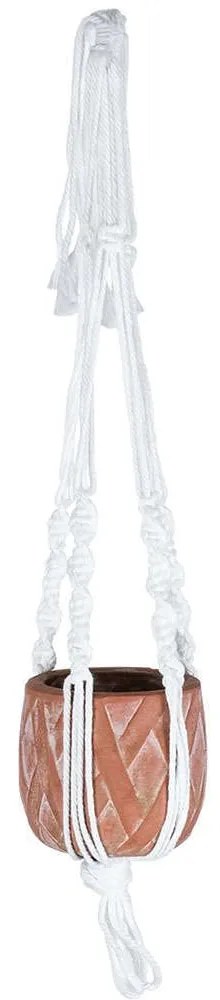 Κασπώ Κρεμαστό Pserimos 20492 Φ8x58cm White-Terracotta GloboStar Ceramic