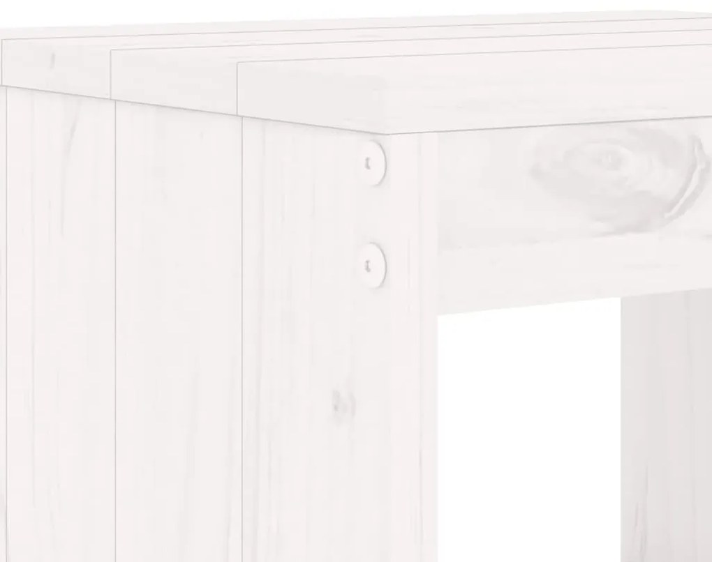 vidaXL Σκαμπό Μπαρ 2 Τεμ. Λευκά 40 x 36 x 75 εκ. από Μασίφ Ξύλο Πεύκου