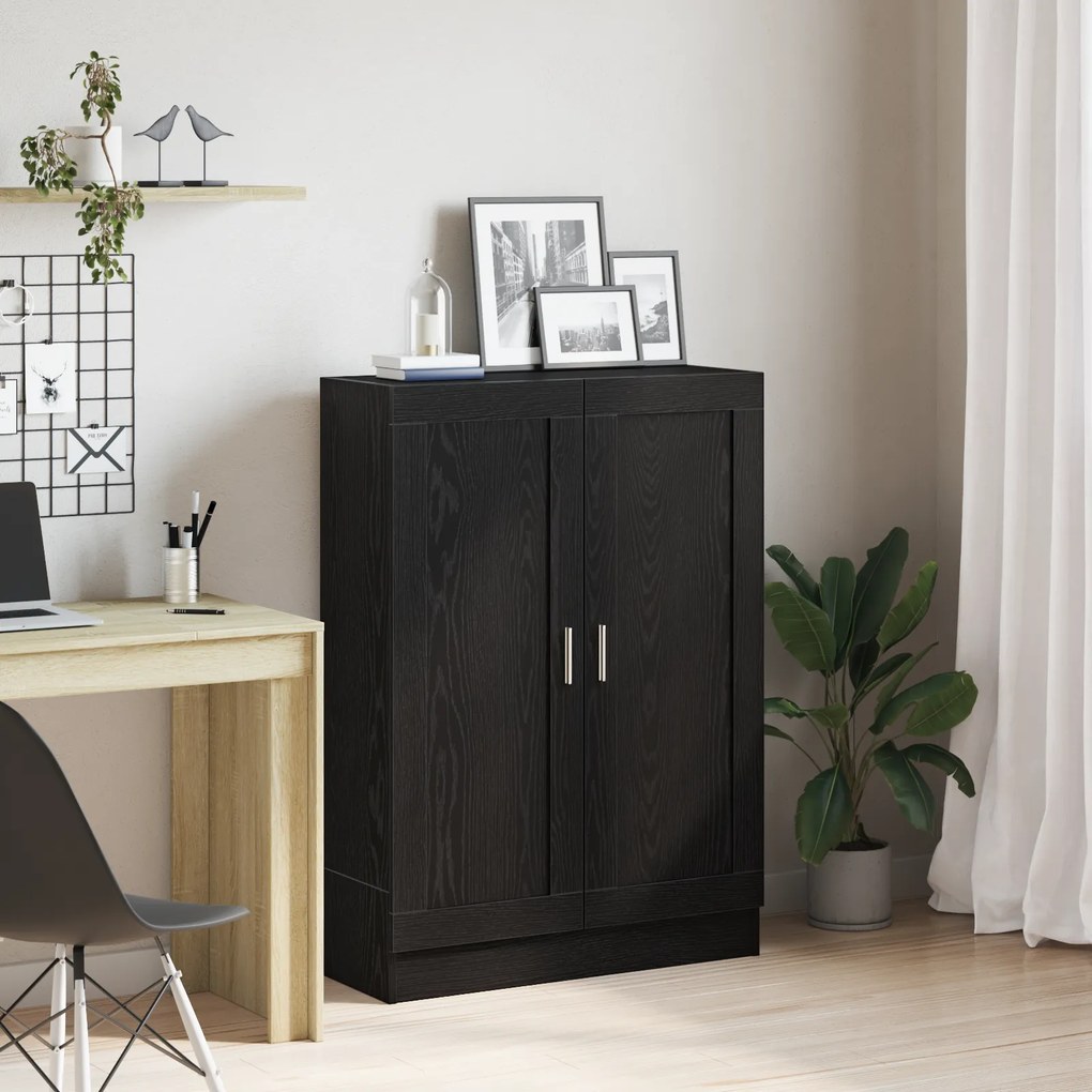 vidaXL Μαύρη δρυς βιβλιοθήκη 82.5x30.5x115 εκ. από επεξεργασμένο ξύλο.