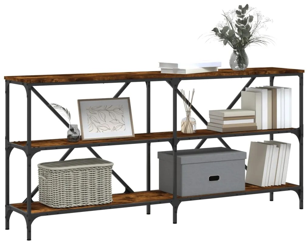 vidaXL Τραπέζι Κονσόλα Sonoma Δρυς 160x30x75 εκ. Επεξ. Ξύλο/Σίδηρος