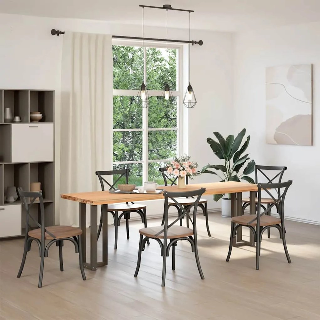 vidaXL Πόδια Κονσόλας σε Σχήμα Τ, 2 τεμ. Μαύρο 38x25x(72-73) εκ. Ατσάλι