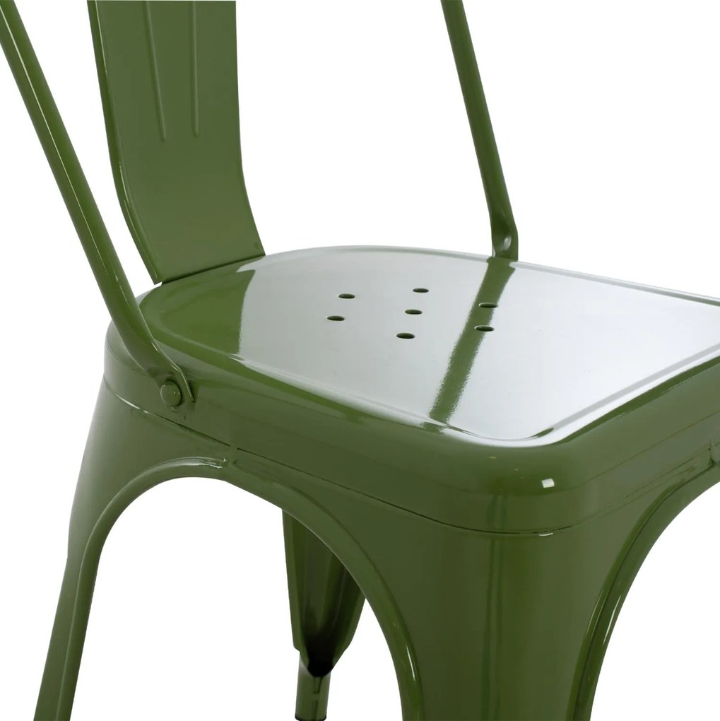 Καρέκλα Μεταλλική Melita-Pro Light Olive Green 44x47x84,5Υ εκ. 44x47x84.5 εκ.