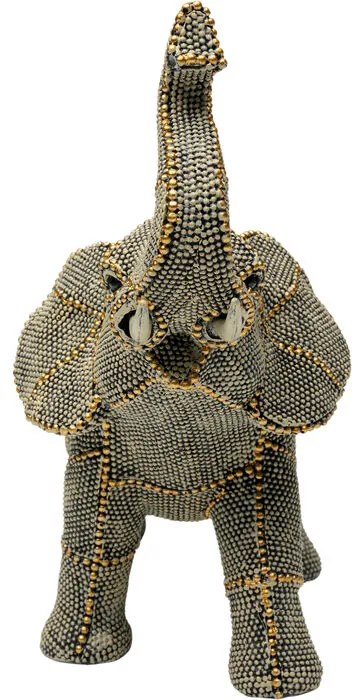 Διακοσμητικό Επιτραπέζιο Pearls Elephant 24x12x22.5εκ. - Μαύρο