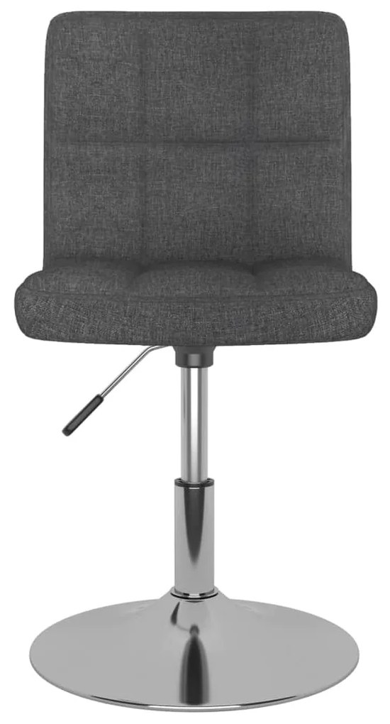 vidaXL Καρέκλες Τραπεζαρίας Περιστρεφόμενες 2 τεμ Σκ. Γκρι Υφασμάτινες