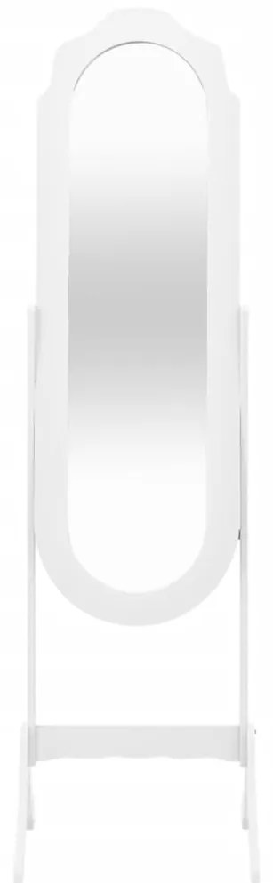 vidaXL Καθρέπτης Επιδαπέδιος Λευκός 45,5x47,5x160 εκ. Επεξ. Ξύλο