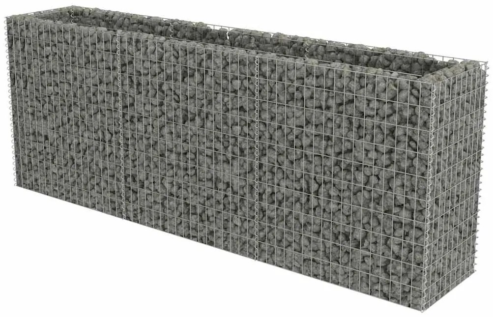 vidaXL Συρματοκιβώτιο-Γλάστρα Υπερυψωμένη 270x50x100 εκ. Γαλβ. Χάλυβας