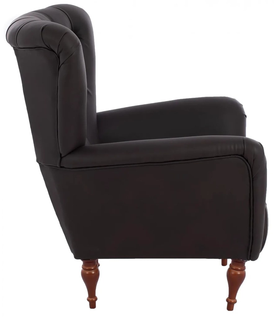 ΠΟΛΥΘΡΟΝΑ ΜΠΕΡΖΕΡΑ Τ. CHESTERFIELD ΣΕ ΧΡΩΜΑ ΚΑΦΕ  87x88x100 εκ. 87x88x100 εκ.
