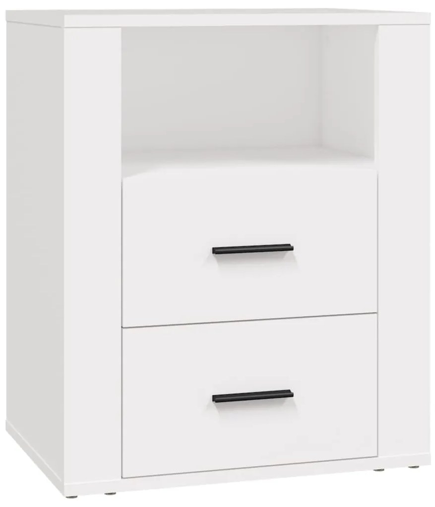 vidaXL Κομοδίνο Λευκό 50 x 36 x 60 εκ. από Επεξεργασμένο Ξύλο