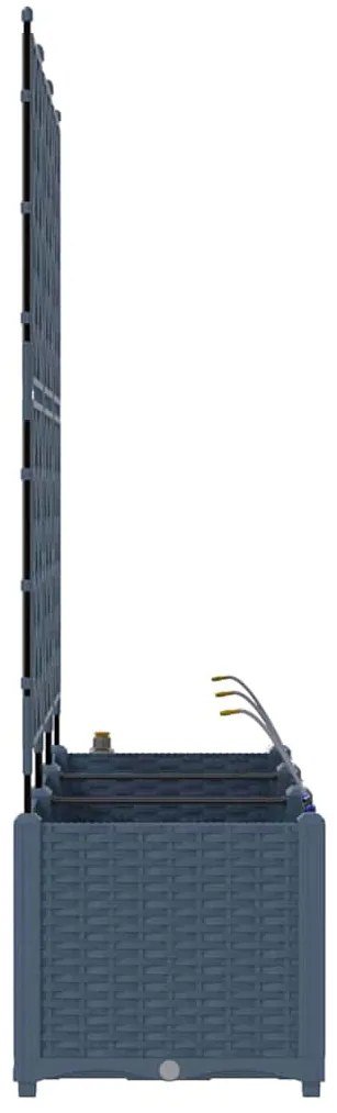vidaXL Ζαρντινιέρες κήπου Γκρι 120 x 40 x 142 cm Ατσάλι