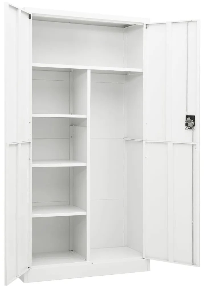 vidaXL Φοριαμός Λευκός 90 x 40 x 180 εκ. Ατσάλινος