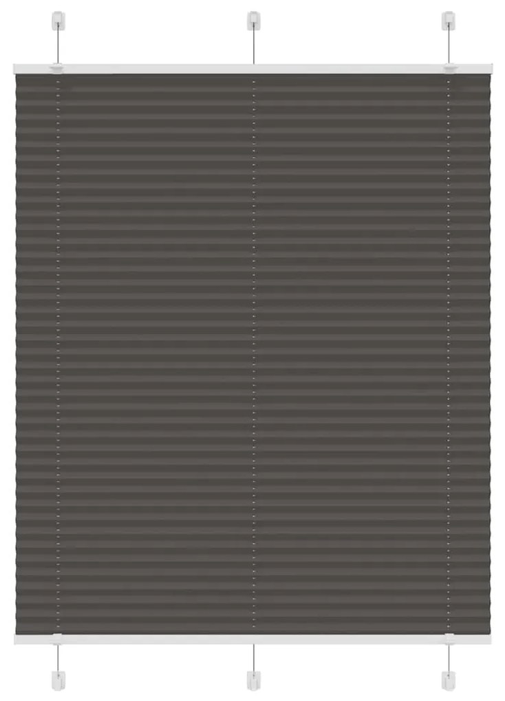 vidaXL Πλισέ περσίδα Μαύρο 105x150 cm Πλάτος υφάσματος 104,4 cm