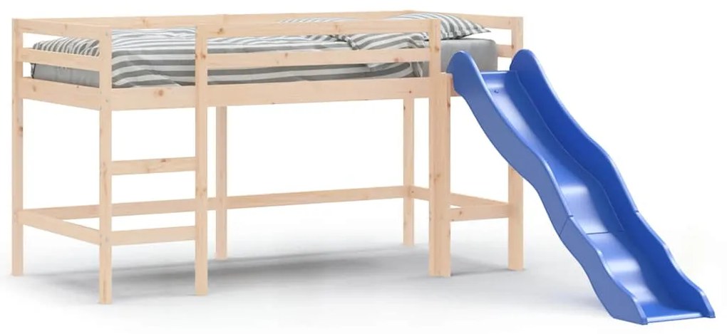 vidaXL Υπερυψ. Κρεβάτι με Τσουλήθρα 80 x 200 εκ. Μασίφ Ξύλο Πεύκου
