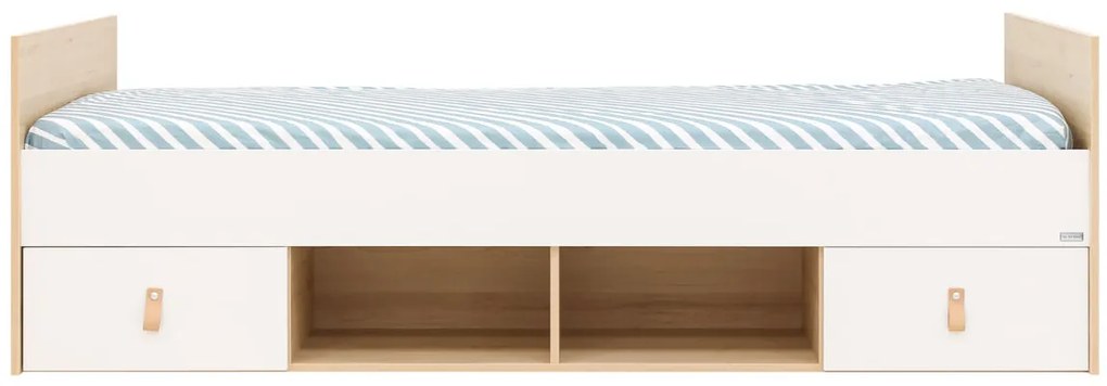 Κρεβάτι Jort  90x200cm με Συρτάρια Αποθηκευτικά  White + Natural  ToiToiKids