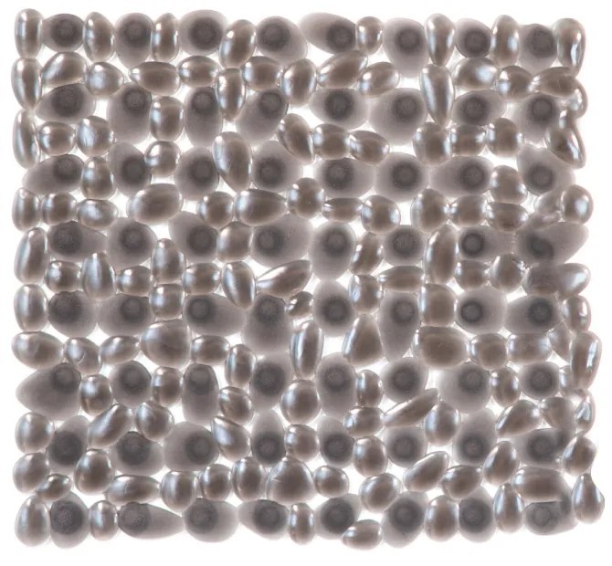 Αντιολισθητικό Πατάκι Ντουζιέρας (54x54) Octopus Riverstone Διάφανο Μαύρο