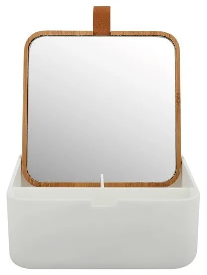 Καθρέπτης Επιτραπέζιος Alais Bamboo Small White 13.8x13.8 - Spirella