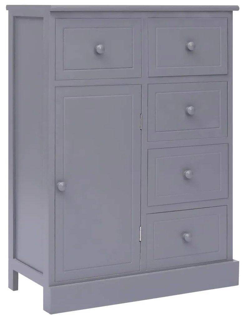 vidaXL Ντουλάπι με 10 Συρτάρια Γκρι 113 x 30 x 79 εκ. από Ξύλο