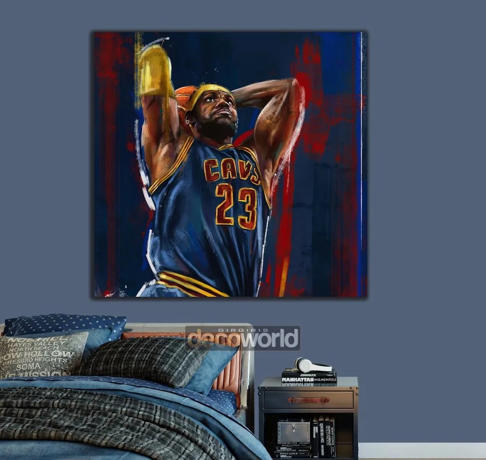 Πίνακας σε καμβά NBA Lebron James KNV985 40cm x 40cm