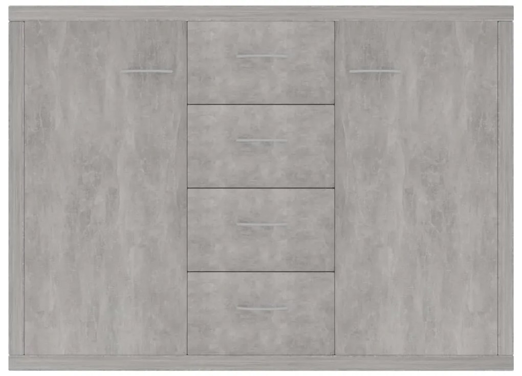 vidaXL Μπουφές Γκρι του Σκυροδέματος 88 x 30 x 65 εκ. από Επεξ. Ξύλο