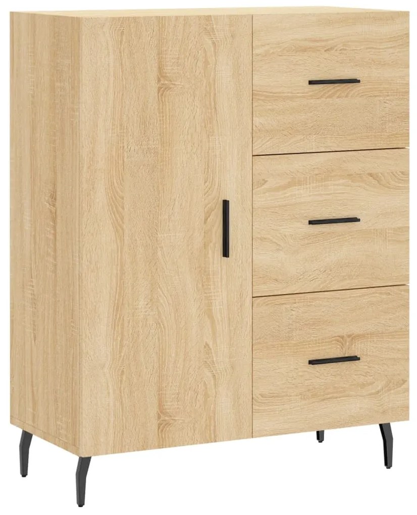 vidaXL Ντουλάπι Sonoma δρυς 69,5 x 34 x 180 εκ. από Επεξεργασμένο Ξύλο