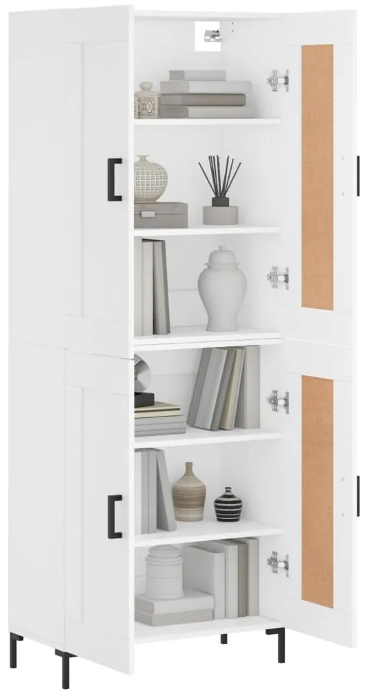 vidaXL Ντουλάπι Λευκό 69,5x34x180 εκ. από Επεξεργασμένο Ξύλο