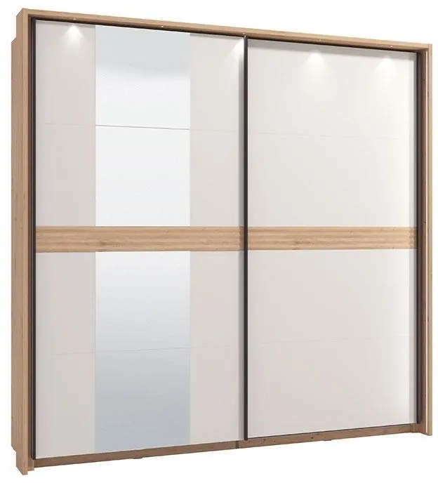 Ντουλάπα με Καθρέφτη Modena 220 OG H217 Artisan - Cashmere 220x61x217 εκ. 220x61x217 εκ.