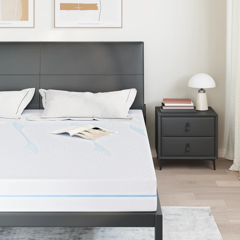 vidaXL Στρώματα Λευκό 180 x 200 cm 100% ύφασμα πολυεστέρα με τζακάρ