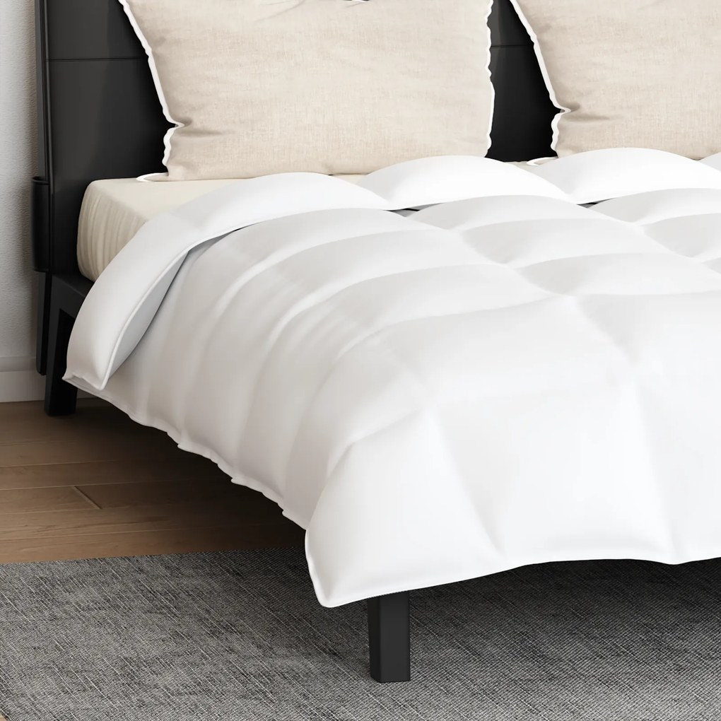 vidaXL Πάπλωμα Άλλο με μαξιλάρι 3 pcs Λευκό 200 x 220 εκ. Πούπουλο