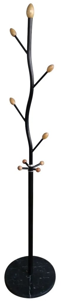 Καλόγερος ATRI Μαύρο Μέταλλο 37x37x173cm - ART-14620029