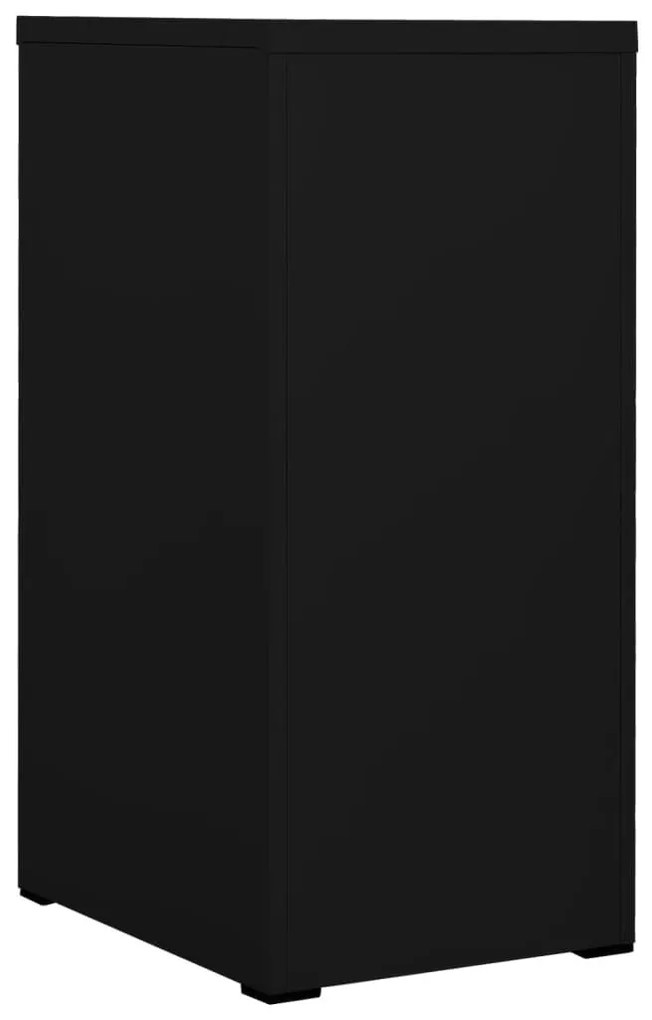 Αρχειοθήκη Μαύρη 46 x 62 x 102,5 εκ. από Ατσάλι - Μαύρο