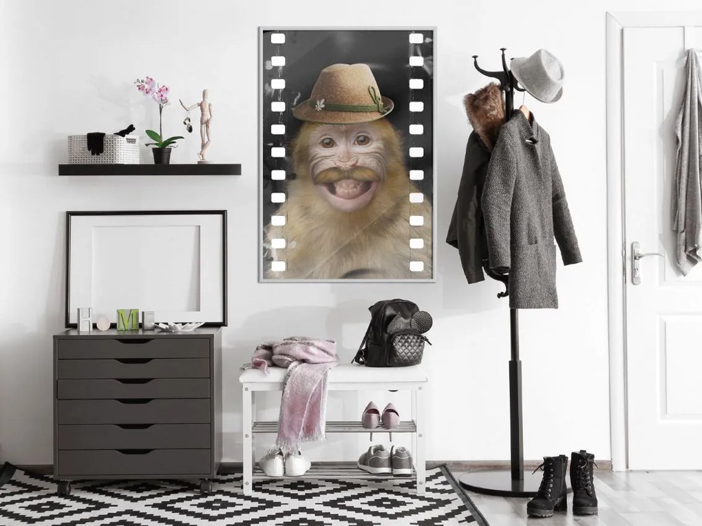 Αφίσα - Dressed Up Monkey - 40x60 - Χρυσό - Χωρίς πασπαρτού