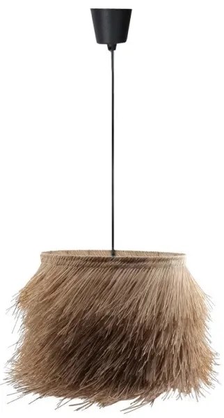 Κρεμαστό Φωτιστικό Οροφής Hairy Inart Ε27 ρατάν Φ70x40εκ 299-000008-299-000008-Μπεζ 299-000008