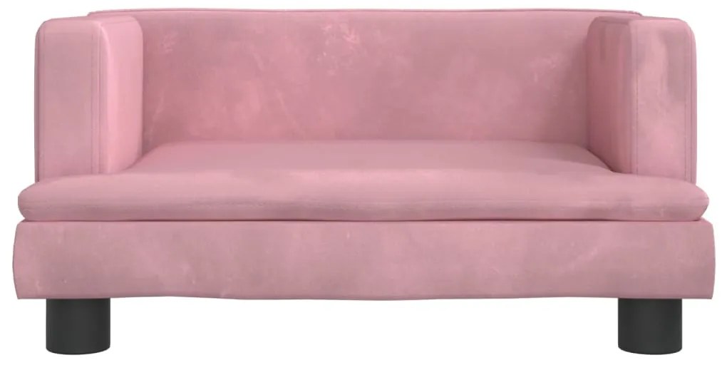 vidaXL Καναπές Παιδικός Ροζ 60 x 40 x 30 εκ. από Βελούδο