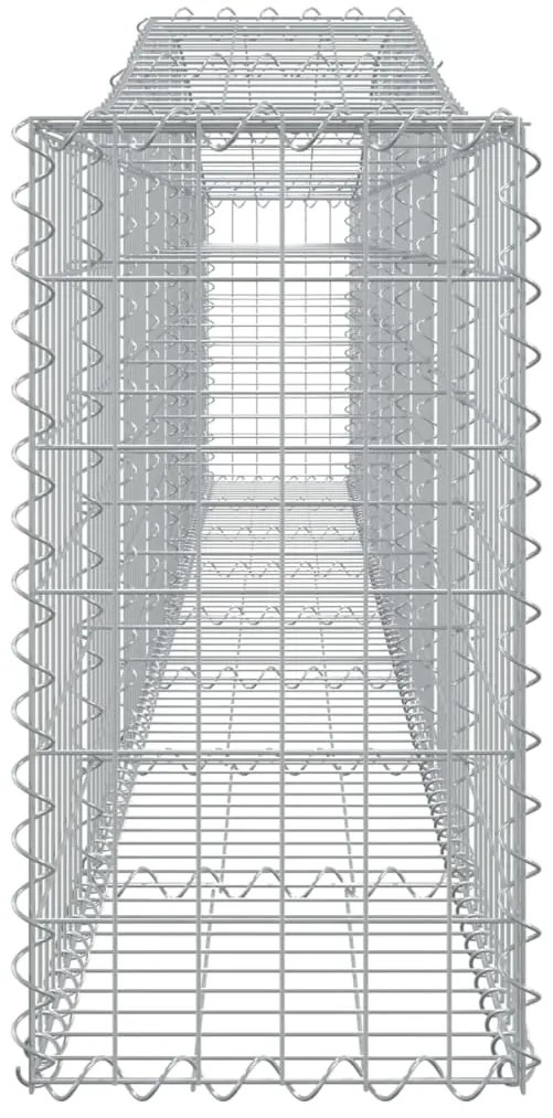 vidaXL Συρματοκιβώτια Τοξωτά 3 τεμ. 400x30x60/80 εκ. Γαλβαν. Ατσάλι