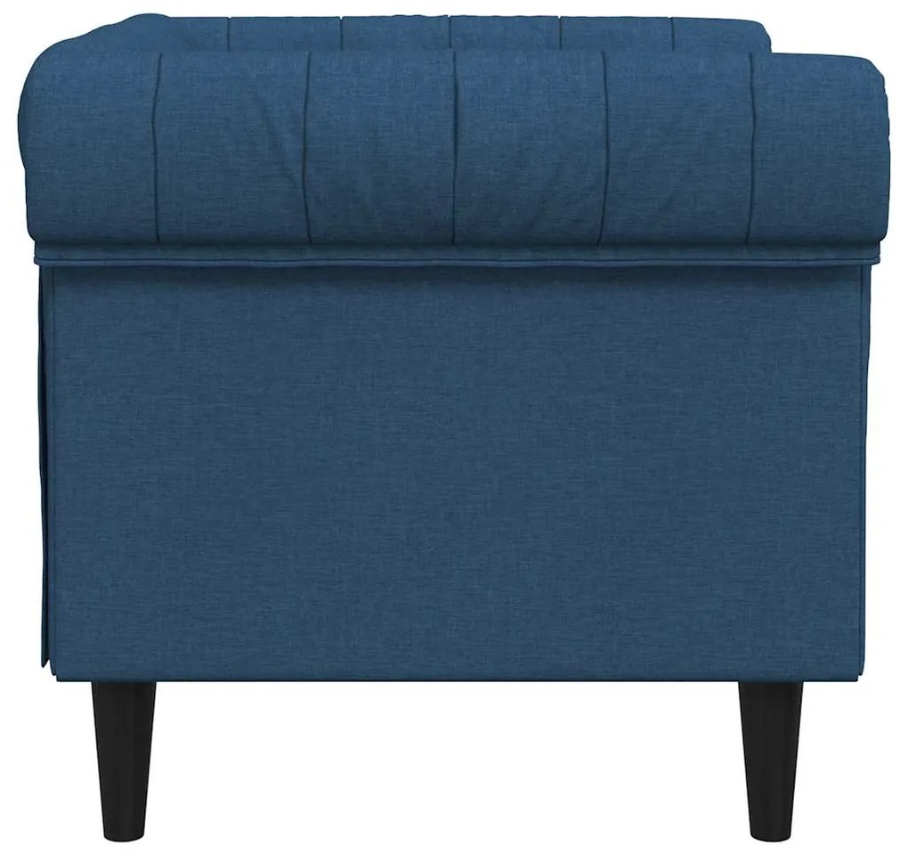 vidaXL Πολυθρόνα Chesterfield Μπλε Υφασμάτινη