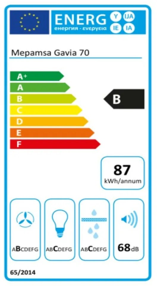 Συμβατικός Απορροφητήρας Mepamsa 123 70 cm 650 m3/h Ασημί Χάλυβας