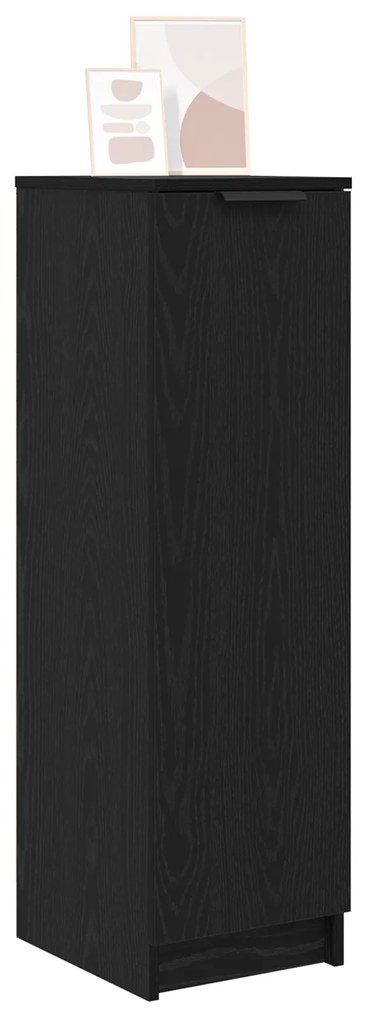 vidaXL Ντουλάπι Παπουτσιών Μαύρο Δρυς 29,5x35x100,5 εκ Επεξεργασμένο Ξύλο