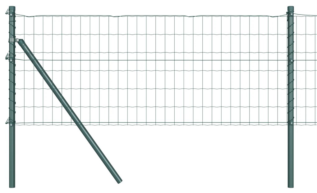 vidaXL Euro Fence με 13 Πόλους 0.4x25 μ Γαλβανισμένος Χάλυβας Πράσινος