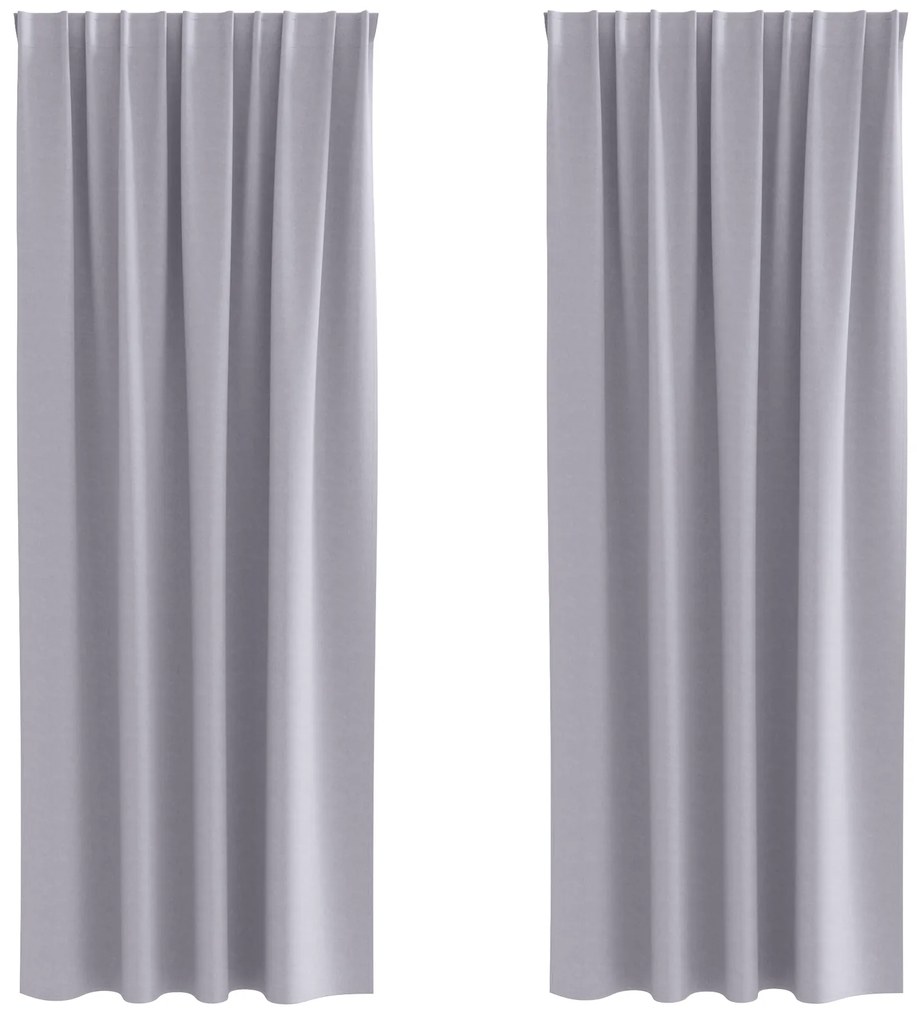 vidaXL Κουρτίνες 2 pcs Μεταλλικό Γκρι 225 x 140 εκ. Πολυεστέρας