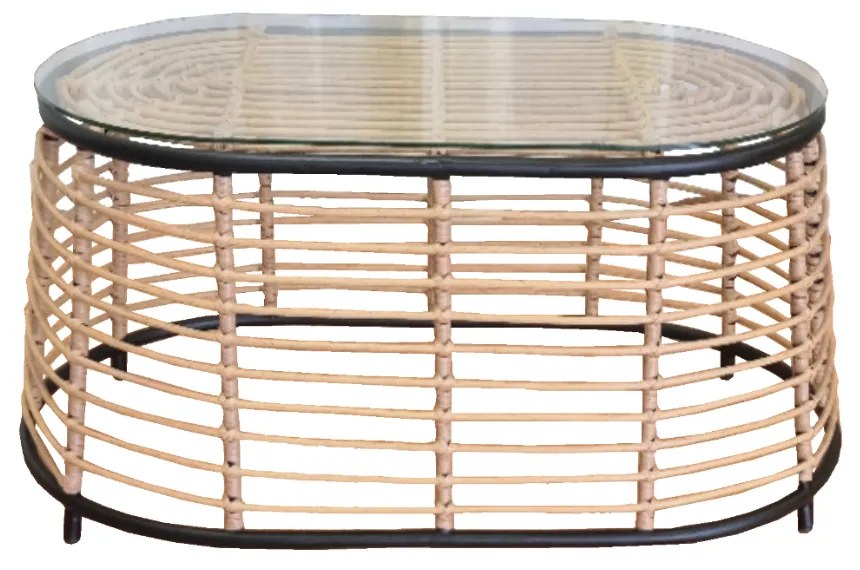 LOOM COFFEE TABLE ΦΥΣΙΚΟ 95x55xH45cm - 22-0052 - 22-0052