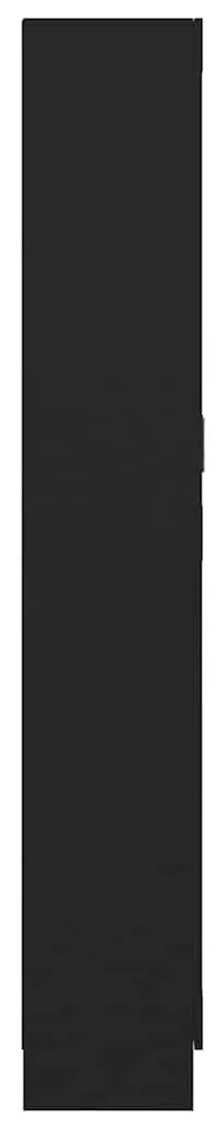 vidaXL Βιβλιοθήκη Μαύρη 82,5 x 30,5 x 185,5 εκ. Επεξ. Ξύλο