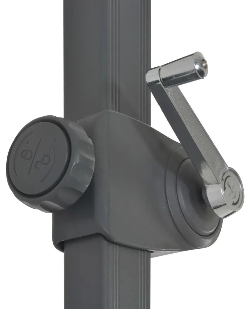 vidaXL Ομπρέλα Κήπου Κρεμαστή Πρόβ. Ανθρακί 250x250 εκ Ιστό Αλουμινίου